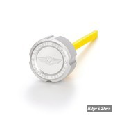 DOC A / PIÈCE N°103 - BOUCHON D'HUILE - OEM 62700136 - TOURING 2017UP - FIGURATI DESIGN - ALUMINIUM - FINITION : ARGENT CRÊNELÉ - FDP01-M8KN-S