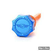 DOC A / PIÈCE N°103 - BOUCHON D'HUILE - OEM 62700136 - SOFTAIL M8 2018UP - FIGURATI DESIGN - ALUMINIUM - FINITION : BLEU ROND - FDP01-STM8-SM-B