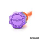 DOC A / PIÈCE N°103 - BOUCHON D'HUILE - OEM 62700136 - SOFTAIL M8 2018UP - FIGURATI DESIGN - ALUMINIUM - FINITION : VIOLET ROND - FDP01-STM8-SM-P