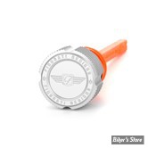 DOC A / PIÈCE N°103 - BOUCHON D'HUILE - OEM 62700136 - SOFTAIL M8 2018UP - FIGURATI DESIGN - ALUMINIUM - FINITION : ARGENT CRÊNELÉ - FDP01-STM8-KN-S