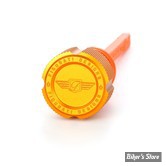 DOC A / PIÈCE N°103 - BOUCHON D'HUILE - OEM 62700136 - SOFTAIL M8 2018UP - FIGURATI DESIGN - ALUMINIUM - FINITION : OR CRÊNELÉ - FDP01-STM8-KN-G