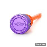 DOC A / PIÈCE N°103 - BOUCHON D'HUILE - OEM 62700136 - SOFTAIL M8 2018UP - FIGURATI DESIGN - ALUMINIUM - FINITION : VIOLET CRÊNELÉ - FDP01-STM8-KN-P