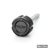 DOC A / PIÈCE N° 56 - JAUGE D'HUILE - OEM 37065-06 / 62700291 - FIGURATI DESIGN - ALUMINIUM - FINITION : NOIR CRÊNELÉ - FDP01-TRSM8-KN-BLK