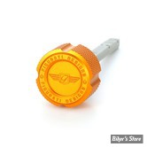 DOC A / PIÈCE N° 56 - JAUGE D'HUILE - OEM 37065-06 / 62700291 - FIGURATI DESIGN - ALUMINIUM - FINITION : OR CRÊNELÉ - FDP01-TRSM8-KN-G