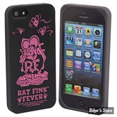 ETUI / COQUE POUR TÉLÉPHONE MOBILE - MOON/RAT FINK - APPLE - IPHONE 5 - COULEUR : NOIR/ROSE