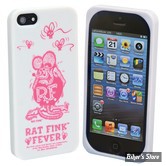 ETUI / COQUE POUR TÉLÉPHONE MOBILE - MOON/RAT FINK - APPLE - IPHONE 5 - COULEUR : BLANC/ROSE