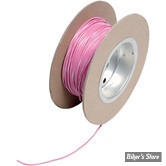 FIL ELECTRIQUE 0.80MM / 18-GAUGE - NAMZ - COULEUR : ROSE / BLANC - 100 FOOT - LES 30 METRES - NWR-109-100