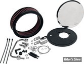 FILTRE A AIR - K&N - BIGTWIN 92/99 - Billet air cleaner assembly - ROND / LISSE - RK-3901