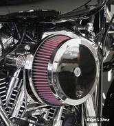 FILTRE A AIR - K&N -  MILWAUKEE EIGHT TOURING 17UP / SOFTAIL 18UP - K&N STREET METAL HIGH-FLOW AIR INTAKE HAMMER - CHROME - RK-3954