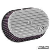 FILTRE A AIR - K&N - MILWAUKEE EIGHT TOURING 17UP / SOFTAIL 18UP - STREET METAL OVALE POUR MILWAUKEE EIGHT - avec ailettes alu surlignées - RK-3956S