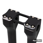 RISERS TRASK - HAUTEUR : 150MM - RISERS TRASK PERFORMANCE - KIT DE PONTET DE GUIDON  - ASSAULT SERIE - 25.40 MM / 1" - DROIT - HAUTEUR :150.00 MM / 6" - NOIR REVERSE CUT - TM-8602-6RC