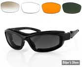 LUNETTES CONVERTIBLES - BOBSTER - ROAD HOG II - VERRES : FUME/ORANGE/CLAIR/ANTI-BUEE - MONTURE : NOIR