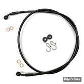 DURITE DE FREIN AVANT (PARTIE HAUTE) - LONGUEUR :  99.00 cm / 39" / +0" - OEM 1912581 / 1912666 - SCOUT 15UP - MAGNUM - XR STAINLESS DOT BRAKE LINE - Noir Black Pearl - SBB0603-39