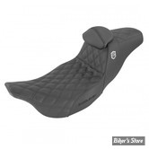 - SELLE SADDLEMEN - PRO SERIES SDC PERFORMANCE GRIPPER SEAT - TOURING 08UP - NOIR / COUTURES : NOIR - AVEC DOSSERET - SC80807DBRT