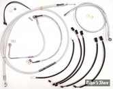 +12" / +14" - KIT CABLES ET DURITE DE FREIN DE GUIDON RALLONGES - SOFTAIL FXSB 16/17 - MAGNUM DESIGNER SERIE - STERLING CHROMITE II - 387801