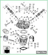  ECLATE G - PIECE N° 00 - ECLATE PIECES CYLINDRES ET CULASSE - SHOVELHEAD 66/84