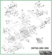  DOC A - Eclate des pieces de carter de Boite de Vitesses - SOFTAIL 2000 / 2006