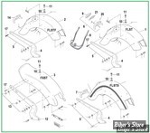  ECLATE O - PIECE N° 00 - ECLATE DES PIECES DE GARDE BOUE ARRIERE - SOFTAIL 1984/1999