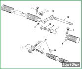  ECLATE J - PIECE N° 00 - ECLATE DES PIECES DE SUPPORTS DE REPOSES PIEDS - SPORTSTER 1986/1990