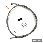 DURITE DE FREIN AVANT (PARTIE HAUTE) - LONGUEUR : 104.15 cm / 41" / +2" - OEM 1912581 / 1912666 - SCOUT 15UP - MAGNUM - XR STAINLESS DOT BRAKE LINE - Chrome, Sterling Chromite® II-  SSC0603-41