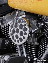 FILTRE A AIR -  WYATT GATLING - BIGTWIN 93/07 - ROND DRILLED- CHROME - COMPLET