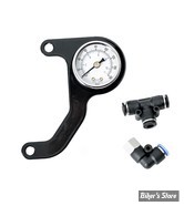 KIT MANOMÈTRE D'AIR / SUSPENSIONS - M8 SOFTAIL 18UP / TOURING 17UP - KILLER CUSTOM - LIGNE DE PRESSION : 4 MM / 5/32" - FOND : BLANC - M8-PRGAUGE-4