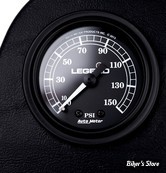MANOMÈTRE D'AIR / SUSPENSIONS - TABLEAU DE BORD - TOURING 97/13  - LEGEND SUSPENSIONS - FOND : NOIR / CONTOUR : NOIR - 2212-0484