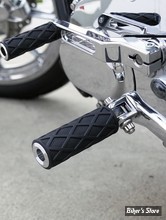 - AN - DIAMOND CHROME - REPOSES PIEDS ARLEN NESS - DIAMOND FOOTPEGS - NOIR / CHROME - 400-048