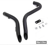 ECHAPPEMENT - Wyatt Gatling - SPORTSTER 86/13 - DIAMETRE 1 3/4" - Wyatt Gatling Drag Pipe Set Down Type - 30-0735 - NOIR
