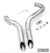 - ECHAPPEMENT  - V-TWIN / Wyatt Gatling - Down Draft Exhaust Header Set- 30-0460 - CHROME