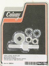 KIT DE GOUJONS DE MONTAGE DE SILENCIEUX HIGH LEVEL - SPORTSTER XLCH 1959-1970 - OEM 65330-59 - COLONY - 3283-6