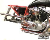 ECHAPPEMENT PAUGHCO - SPORTSTER 57/85 RIGIDE - SHOTGUN - DRAG PIPE - SLASH CUT - 34" - CHROME - 719D34