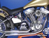 - ECHAPPEMENT  - V-TWIN / Wyatt Gatling  - SOFTAIL 86/06 - Wyatt Gatling Exhaust Drag Pipe Set Straight Cut - 30-0551 - CHROME 
