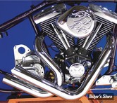 - ECHAPPEMENT  - V-TWIN / Wyatt Gatling - SOFTAIL 86/06 - Wyatt Gatling Exhaust Drag Pipe Set Stack Type - 30-0543 - CHROME