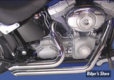 - ECHAPPEMENT  - V-TWIN / Wyatt Gatling  - SOFTAIL 86/17 - Wyatt Gatling Exhaust Drag Pipe Set Side Sweeper - 30-0792 - CHROME 