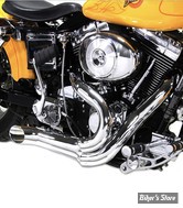 - ECHAPPEMENT - V-TWIN / Wyatt Gatling - 2 into 1 Exhaust Pipe Header Kit - SOFTAIL 86/11 - FXDWG 91/11 - FXR 86/94 - CHROME - 30-0768