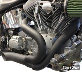 - ECHAPPEMENT - V-TWIN / Wyatt Gatling  - 2 into 1 Exhaust Pipe Header Kit - SOFTAIL  00/06 - 30-0836 - NOIR
