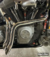- ECHAPPEMENT  - V-TWIN / Wyatt Gatling  - SOFTAIL 86/17 - LAF Straight Down Drag Pipe Set w/o Heat Shields - 30-0007 - CHROME