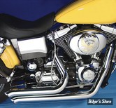 - ECHAPPEMENT - V-TWIN / WYATT GATLING -  DYNA 2006/2017 - DRAG PIPES 2"1/4 - Exhaust Drag Pipe Set Side Sweep - 30-0371 - CHROME