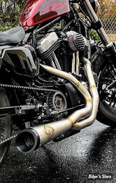 - ECHAPPEMENT - SP CONCEPTS EXHAUST SYSTEM - SPORTSTER 2014/2022 - CUT BACK - INOX - SPC-5-002