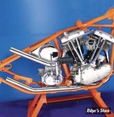 ECLATE WL - PIECE N° 01 - COLLECTEUR - KNUCKLEHEAD 36-47 - OVER THE TRANSMISSION - UPSWEPT HEAD PIPES / S-PIPE- PAUGHCO - CHROME - 714B1