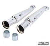 SILENCIEUX TROMPETTE - LONGUEUR : 20" - Megaphone Upsweep Slip On Muffler Set - CHROME