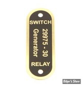 ECLATE N - PIECE N° 32 - PLAQUE NAME PLATE  - OEM 31050-30 - LA PIECE