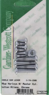 ECLATE L - PIECE N° 12 - KIT DE VISSERIE DE COMMODOS - HD96UP - BOMBÉE - CHROME