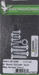 ECLATE L - PIECE N° 12 - KIT DE VISSERIE DE COMMODOS - HD96UP - BOMBÉE / TORX - CHROME - C-74-150Y