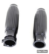 POIGNEES - V-TWIN TEDD CYCLE / WYATT GATLING - Rib Style Grip Set - NOIR