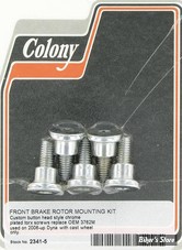 ECLATE DF - PIECE N° 02A - KIT VISSERIE DE DISQUE AVANT (JANTE MOULEE) - OEM 3762M - TORX - CHROME - 2341-5