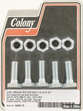 ECLATE DF - PIECE N° 03 - KIT VISSERIE DE DISQUE AVANT / ARRIERE (JANTE A RAYONS) - OEM 41198-73 - TETE HEXAGO - ZINC- 3425-10