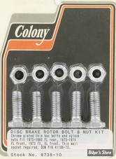 ECLATE DF - PIECE N° 03 - KIT VISSERIE DE DISQUE AVANT / ARRIERE (JANTE A RAYONS) - OEM 41198-73 - TETE HEXAGO - CHROME - 8738-10