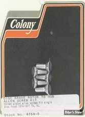 ECLATE DF - PIECE N° 02 - KIT VISSERIE DE DISQUE AVANT (JANTE MOULEE) - OEM 41191-74A - FRAISEE - CHROME - 8759-5